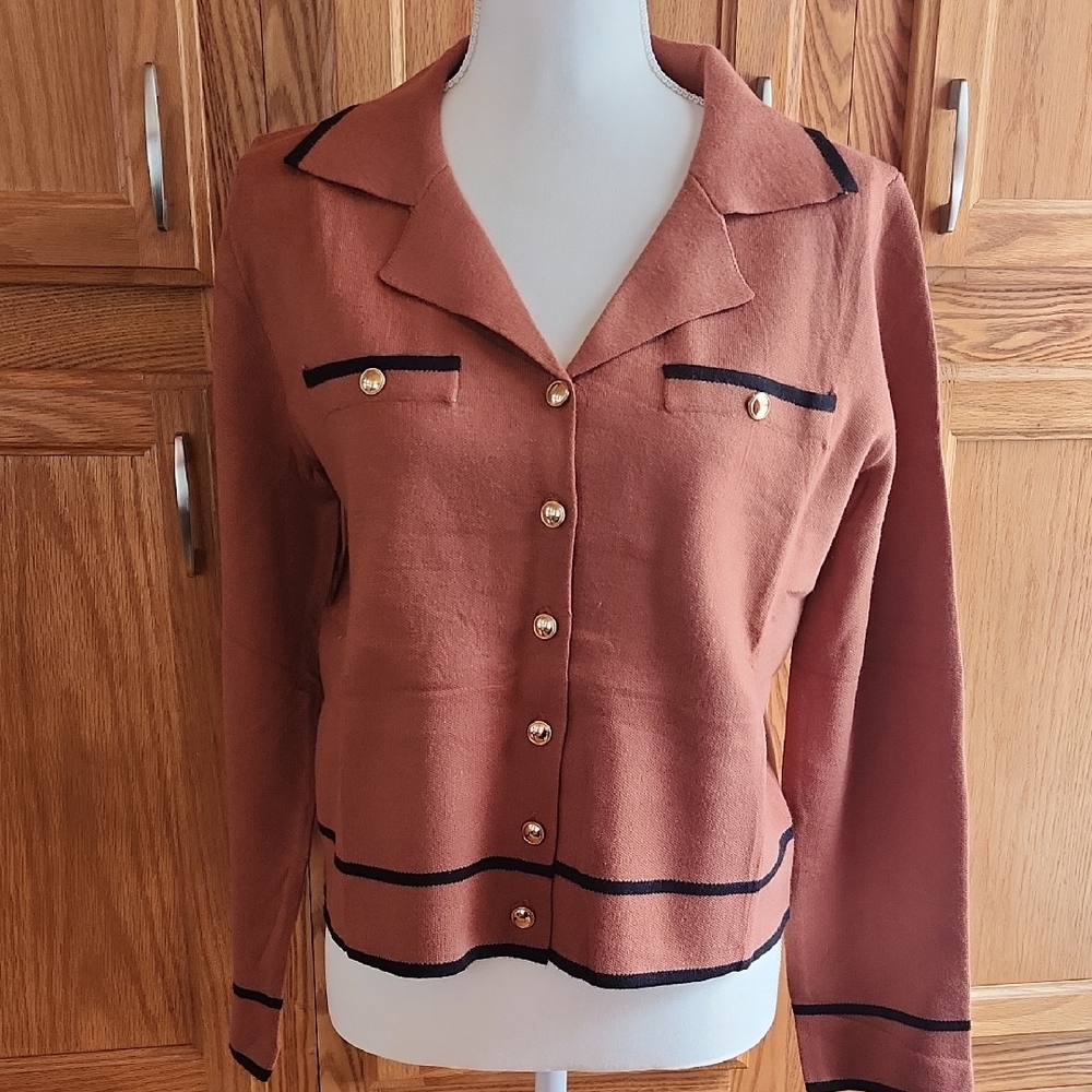 Knit Cardigan Sweater Size Medium NWOT